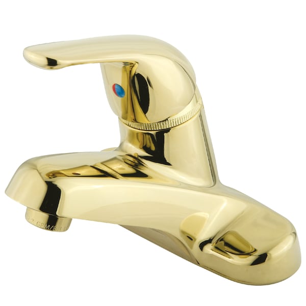 4" Centerset Bathroom Faucet, Polished Brass